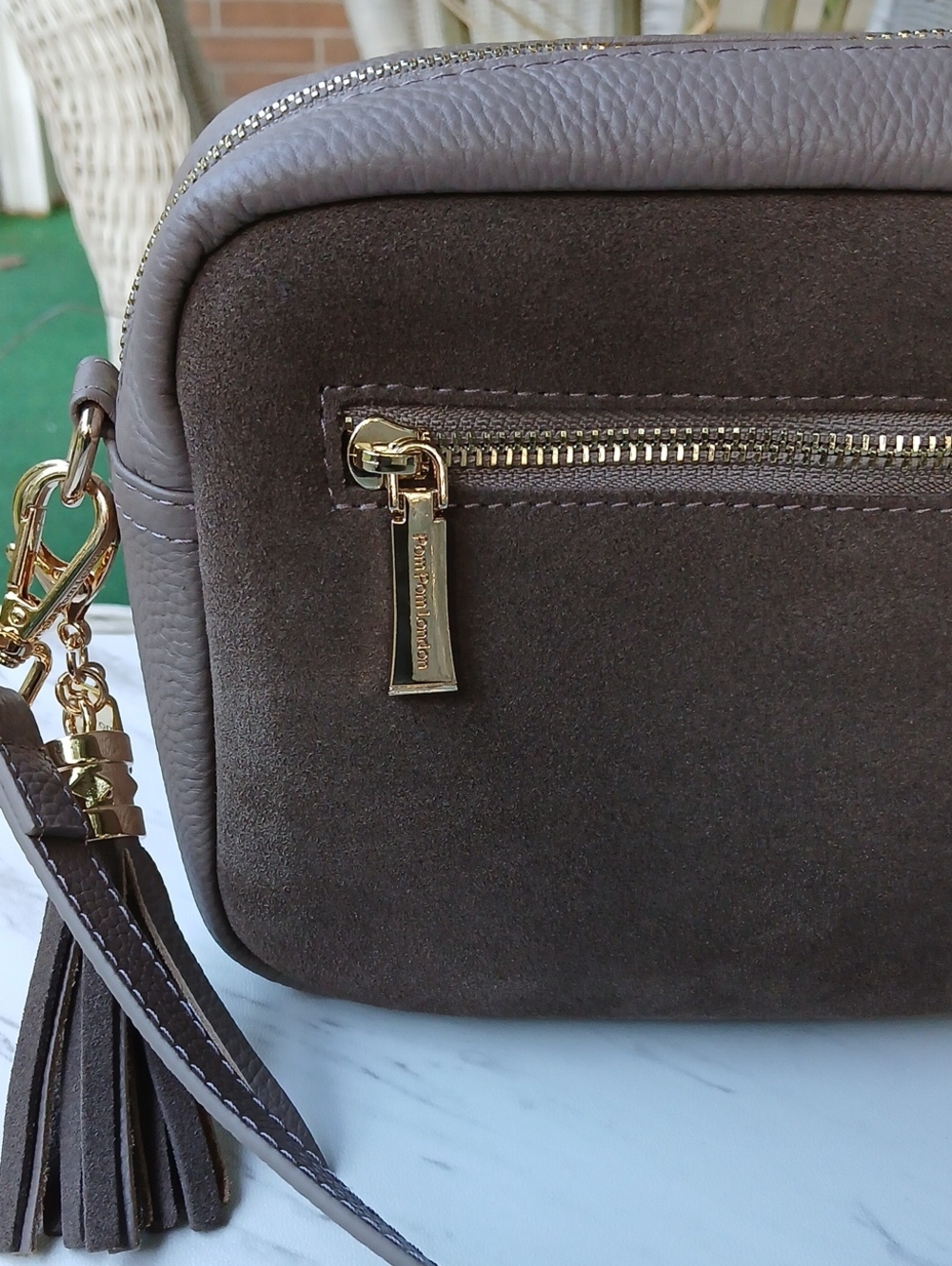 Pom Pom London City Crossbody Leather Bag - Picture 8 of 16